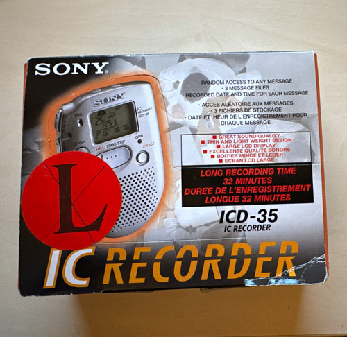 Sony icd recorder - ic,